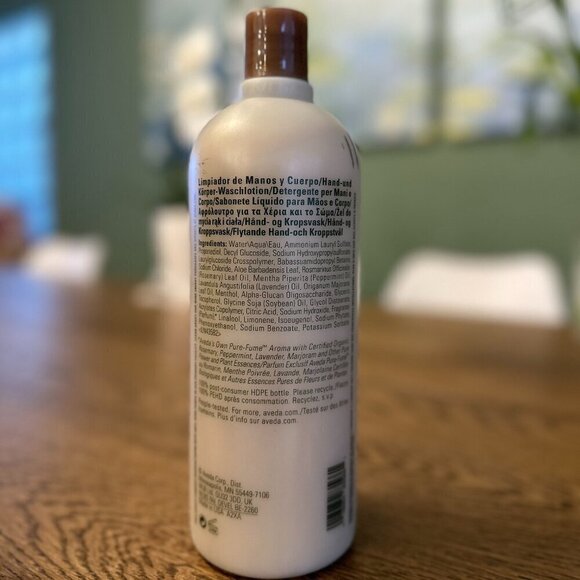 NEW! Aveda -Rosemary Mint Hand & Body Wash 1L/ 33.8OZ - Picture 2 of 2